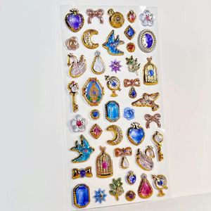 Pegatina Decorativa Personalizada para Teléfono Móvil, Relieve 3D, Diamantes, Dibujos Animados para Niños, Gel de Cristal, DIY, Resistente al Agua y a Desgarros - Product Image 2