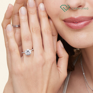 Bague de fiançailles en diamant de laboratoire HPHT CVD de 0,5 à 2 carats, certifiée IGI GIA, bijoux pour femmes, diamant de laboratoire, or blanc 18 carats - Product Image 4