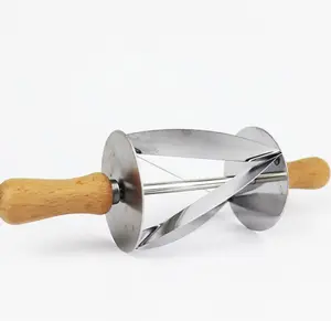 croissant cutter stainless steel rolling bread tools bakery products with wood handle