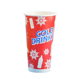 different size of beautiful single wall cold double PE paper cups manufacture