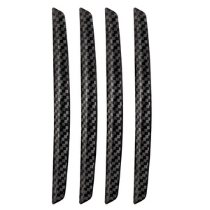 4-Pack Car Door Anti-Scratch Carbon Fiber Pattern Anti-Collision <b>Strips</b> Soft Adhesive Rearview Mirror Carbon Logo - Product Image 5