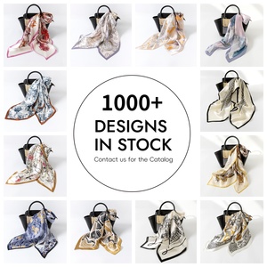 Nouvel Arrivage 2026 – Foulard Carré 100% Soie <span class=keywords><strong>de</strong></span> Mûrier 90cm, Luxe Imprimé Numérique, Bandana en Soie pour <span class=keywords><strong>Femme</strong></span>, Accessoire Cheveux et Cou - Product Image 3