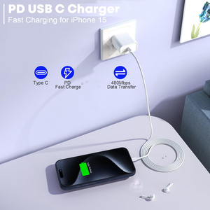 20W/25W Travel <b>Charger</b> <b>Type</b> <b>c</b> Port and Data <b>Cable</b> Super Fast <b>Charger</b> for IPhone Samsung - Product Image 4