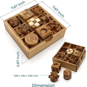 Boîte de puzzle en bois pour jeux éducatifs - Product Image 4