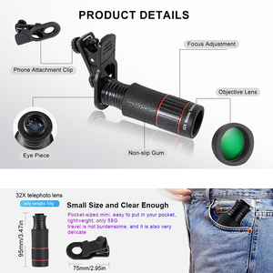 Takenoken 32x Tele Glass điện thoại ống kính cho điện thoại di động máy ảnh ảnh video phụ kiện Hướng dẫn tập trung ống kính zoom nhiếp ảnh ngoài trời - Product Image 6