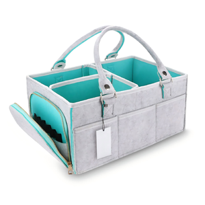 Grand panier organisateur pour couches avec poignée, neutre, garçon, fille, panier en feutre pour bébé, pour la crèche, la <span class=keywords><strong>table</strong></span> à <span class=keywords><strong>langer</strong></span> - Product Image 1