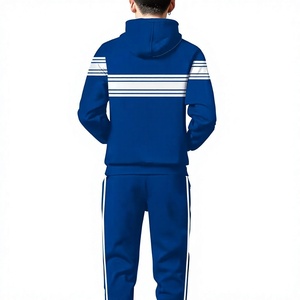 Men's Light Green Two-Piece Long Sleeve Hoodie Sweatpants Set Solid Color Casual Winter Wear Breathable 380g Polyester/Cotton - Product Image 3
