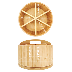 <span class=keywords><strong>Organisateur</strong></span> de <span class=keywords><strong>bureau</strong></span> en bambou avec 6 compartiments en bois Porte-<span class=keywords><strong>crayon</strong></span> rotatif Compartiments <span class=keywords><strong>organisateur</strong></span> de maquillage - Product Image 2