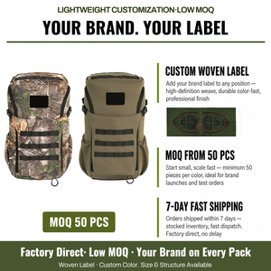 GAF Brush Tricot <strong>18L</strong> DWR Waterproof Camo Tactical Shooting Rucksack Gear Hunting Day Pack Bag <strong>Backpack</strong> with Gun Holder - Product Image 6