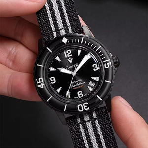 <span class=keywords><strong>CADISEN</strong></span> moda 2025 nuevo reloj mecánico automático hombre correa de lona reloj de pulsera NH35 relojes luminosos impermeables - Product Image 2