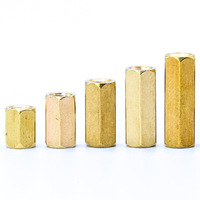 M4 M5 M6 Threaded Insert Hex Thread Round Brass Hexagon Standoff Spacer