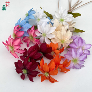 Flores de Seda de Clematista Diamante para Decoración de Escenarios de Boda y Arreglos de Fondo - Product Image 2