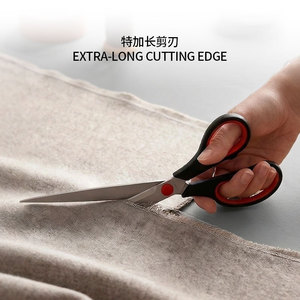 Stainless Steel Office Scissors 3 Piece Set Straight Head Black Handle Home Use Paper Cutting - Product Image 3