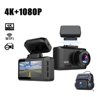 Caméra embarquée De Yongwang avec vision nocturne 4K HD, enregistrement double, suivi GPS, surveillance de stationnement 24h/24, caméra de voiture