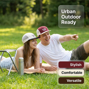 Gorra de 5 Paneles con Diseño de Cuadros Personalizada OEM, Gorra de Malla Transpirable de Secado Rápido para Senderismo y Ciclismo al Aire Libre - Product Image 4