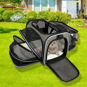 Havayolu onaylı <span class=keywords><strong>Pet</strong></span> kedi taşıyıcı köpek seyahat çantası genişletilebilir taraf Mat ile rahat alan evcil hayvanlar için iki kat alan yaratır - Product Image 1