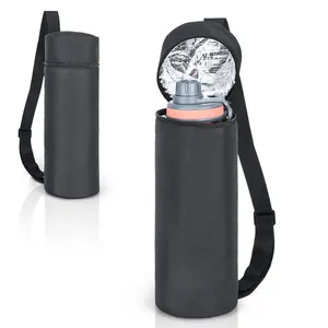 With Aluminium Insulated Keep Cold Warm PVC Light Bag Water Bottle Holder