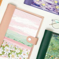 Protège-documents personnalisé en PVC souple transparent et cuir TPU, format A5 B5, organiseur de fichiers, classeur, agenda, carnet à 6 anneaux avec pages lignées