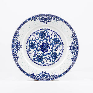 Vente en gros de vaisselle de luxe en porcelaine osseuse service d'assiette de présentation bleu et blanc design populaire vaisselle en porcelaine italienne - Product Image 5