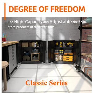 أرفف مكتب معدنية للمرآب قابلة للتعديل تغلق بابين خزانة حفظ الملفات - Product Image 4