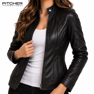 Proveedor de Chaquetas de Cuero para Mujer de Marca Privada para Minoristas Estadounidenses, Chaqueta de Cuero para Mujer de Moda al por Mayor OEM - Product Image 2