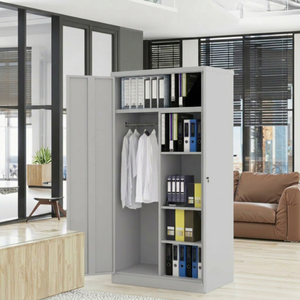 Luxury Steel Wardrobe Storage Organizer Wardrobe Bedroom Wardrobe Design with <b>Lock</b> 2 Door Filing <b>Cabinet</b> - Product Image 6