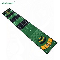 Tapis d'entraînement de golf d'intérieur antidérapant en polyester pour la maison et le bureau, aide à l'entraînement de golf portable, modèle personnalisé, autres articles de golf