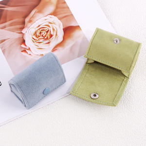 Caja de Joyería de Terciopelo Rosa con Logotipo Personalizado, Caja de Almacenamiento de Joyería Portátil de Moda para Pendientes, Venta al por Mayor - Product Image 5