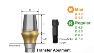 Straight <span class=keywords><strong>Transfer</strong></span> <span class=keywords><strong>Abutment</strong></span> Compatibel Met Dentium & Ostem Hiossen Precisie Schroef Behouden Ontwerp Oem Kwaliteit - Product Image 2