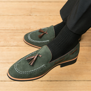 Dropshipping Classical Fashion Dress Shoes High Quality <strong>Tassel</strong> British Style Slip-on <strong>Suede</strong> <strong>Loafers</strong> <strong>Men</strong> - Product Image 3