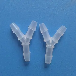 Plástico PP 1/8 "Junta de plástico/Racor de tubería/Conector tipo Y