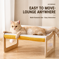 Lit de repos et griffoir pour chats d'intérieur, coussin à griffer durable et résistant à l'usure, sans désordre, lit-caverne pour chat, accessoires pour lit de bureau pour chat