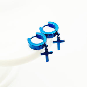 <span class=keywords><strong>Orecchini</strong></span> a cerchio Hip Hop stile Punk in acciaio inossidabile 304 lucido a mano con cerniera in acciaio inossidabile per <span class=keywords><strong>uomo</strong></span> - Product Image 5