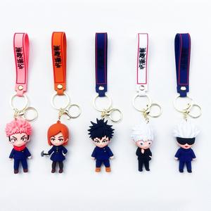 Nouveaux porte-clés en silicone avec personnages d'anime japonais <span class=keywords><strong>Gojo</strong></span> Sarotu, Itadori Yuji, Fushiguro Megumi, Jujutsu Kaisen, pour enfants, cadeaux - Product Image 3