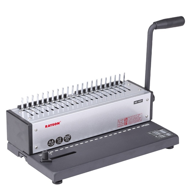Manual Comb Binding Machine SD-1201 Asia's for Books & Documents 200 Sheets Capacity
