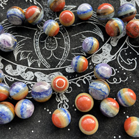 Sphère de guérison en cristal des sept chakras, sphère artisanale pour la main, pierre énergétique, pour la guérison