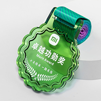 Médailles en cristal personnalisées, plaques de récompense en verre personnalisées pour les compétitions sportives, les événements pour enfants, les réunions annuelles d'entreprise
