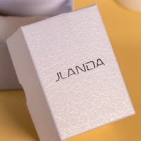 Caja de embalaje de almacenamiento de textura de logotipo personalizado con tapa y Base de joyería cosmética para pedidos pequeños a granel