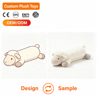 Jouet en peluche doux en forme de mouton, rembourrage en coton PP, logo personnalisé, marque ODM, vente en gros, cadeau promotionnel pour animaux de compagnie