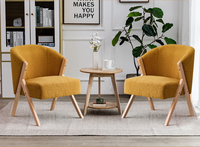 Chaise en bois nordique moderne, chaise d'appoint pour salon, mobilier de salon, design d'hôtel, chaises de canapé en bois et velours laine d'agneau