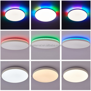 Luces de techo redondas RGBWW remotas de aplicación, luz de techo <span class=keywords><strong>LED</strong></span> de montaje en superficie de Color seleccionable para sala de juegos en casa - Product Image 4