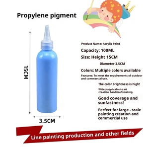 Pittura Acrilica per Bambini 100ml, Pigmento Organico a Base d'Acqua per Dipingere a Mano, Decorare Bambole in Gesso, Arte Murale Interna ed Esterna, 1kg all'Ingrosso - Product Image 5