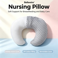 Coussin d'allaitement portable en polaire douce pour maman et bébé, vente flash Bellewins
