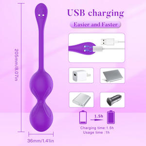 APP <span class=keywords><strong>Bluetooth</strong></span>-gesteuerter USB-aufladbarer <span class=keywords><strong>Vibrator</strong></span> Vaginaler Kegel-Ball für Frauen Intelligenter Geisha-Simulator Straffungs-Trainingsgerät 9 - Product Image 5
