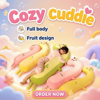 Coussin à câliner en peluche mini, doux et mignon, en forme de C, motif mangue jaune avec tige de fruit et feuille, cadeau de Noël, direct usine