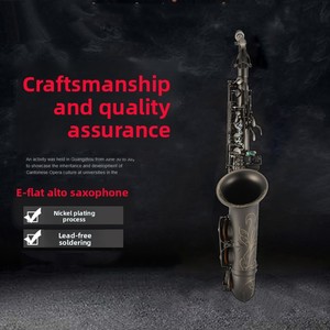Sassofono Contralto Drop E, Strumento in Ottone, Finitura Nero Opaco Nichelato, Y-AS-990 - Product Image 4