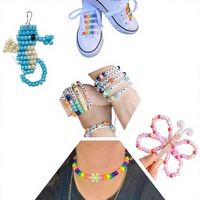 Perles en plastique de 24 couleurs en vrac pour la création de bijoux, accessoires pour téléphone portable et porte-clés faits à la main