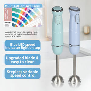 Batidora <span class=keywords><strong>de</strong></span> mano eléctrica brillante con varilla <span class=keywords><strong>de</strong></span> inmersión, <span class=keywords><strong>picadora</strong></span> y control <span class=keywords><strong>de</strong></span> velocidad variable continuo para batidos, sopas y alimentos para bebés - Product Image 3