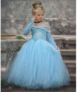 Popular Blue <strong>Frozen</strong> Elsa Princess <strong>Dress</strong> Halloween Party Movie Costumes for Kids Tutu <strong>Dress</strong> - Product Image 1