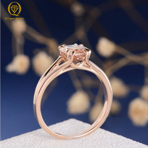 Anillo de Diamantes de Corte Redondo de Diseño Original para Mujer, Oro de 18K, Diamante Cultivado en Laboratorio, Color D, Certificado IGI, Alta Claridad, Personalizado, para Uso Diario - Product Image 4